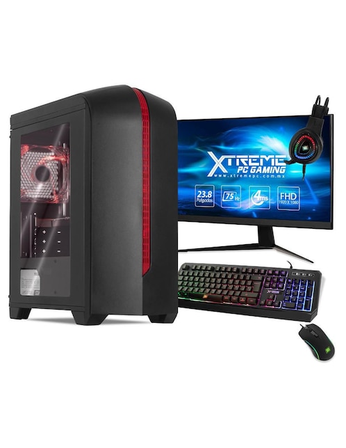 Computadora Gamer Xtreme PC Gaming XTGFR716GBRX550MR 23.8 Pulgadas Full HD AMD Ryzen 7 Radeon RX 550 16 GB RAM 500 GB SSD