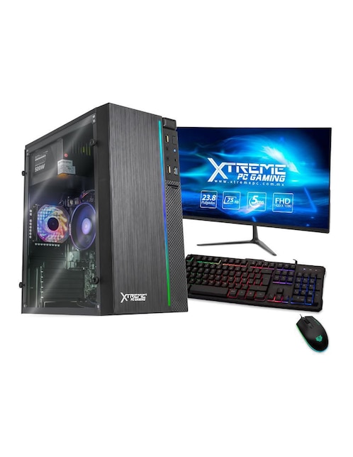 Computadora Gamer Xtreme PC Gaming XTPCR516GBVEGAMB 23.8 Pulgadas Full HD AMD Ryzen 5 AMD Radeon 7 16 GB RAM 500 GB SSD