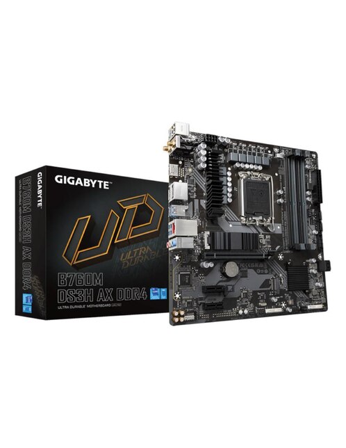 Tarjeta Madre Gigabyte B760M DS3H AX DDR4 con Procesador Intel