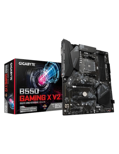 Tarjeta Madre Gigabyte B550 Gaming X V2 con Procesador AMD