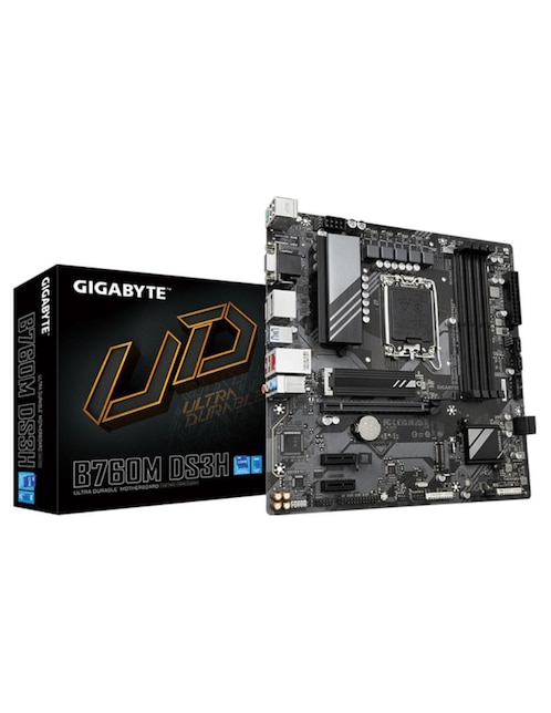 Tarjeta Madre Gigabyte B760M DS3H con Procesador Intel