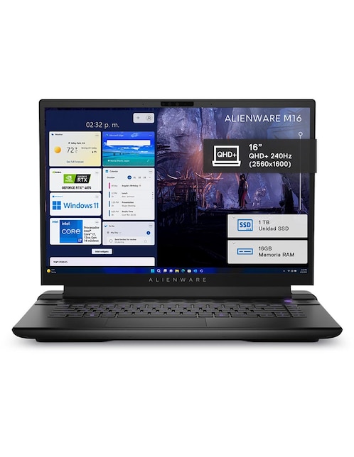 Laptop gamer Dell Alienware NB m16 R1 16 pulgadas Full HD Intel Core i7 NVIDIA GeForce RTX 4070 16 GB RAM tiene 1 TB SSD