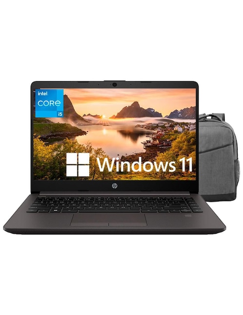 Laptop HP 240 G8+ mochila 14 pulgadas HD Intel Core i5 Intel Iris XE 8 GB RAM 256 GB SSD