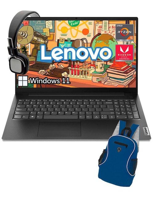 Laptop Lenovo V15 G4 ABP + Kit 15.6 pulgadas Full HD AMD Ryzen 5 AMD Radeon 8 GB RAM 256 GB SSD