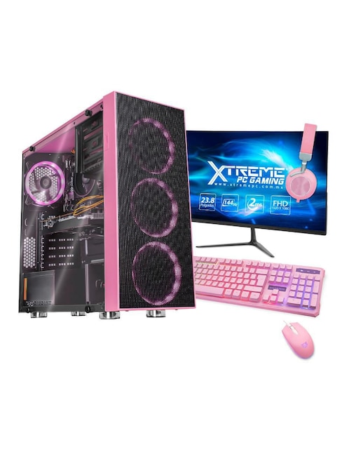 Computadora Gamer Xtreme PC Gaming XTBRR516GB6600MP 23.8 Pulgadas Full HD AMD Ryzen 5 AMD Radeon RX 6600 16 GB RAM 500 GB SSD