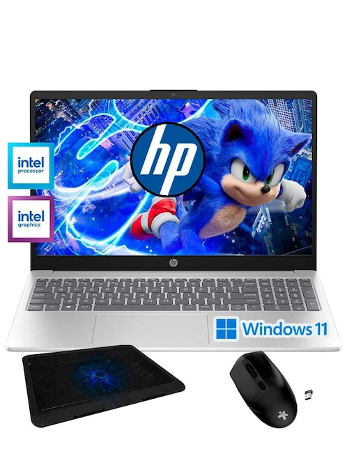 Laptop HP 15-fd0081wm + kit 15.6 pulgadas HD Intel Pentium Intel UHD Graphics 4 GB RAM 128 GB SSD
