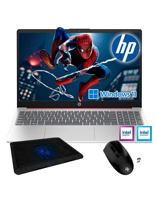 Laptop HP 15-FD0083WM + Kit 15.6 pulgadas HD Intel Pentium Intel UHD Graphics 8 GB RAM 128 GB SSD