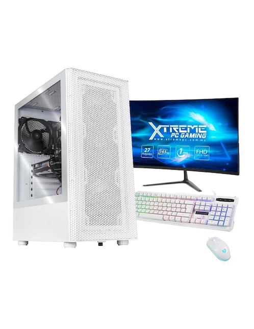 Computadora gamer Xtreme PC Gaming xtxpgi516gb1650mw 27 pulgadas full HD intel core i5 NVIDIA GeForce GTX 1650 16 GB RAM 500 GB SSD
