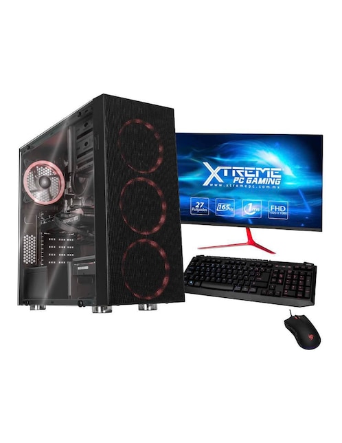 Computadora gamer Xtreme PC Gaming xtpcr516gb3060mbv1 27 pulgadas full HD AMD Ryzen 5 NVIDIA GeForce RTX 3060 16 GB RAM 2 TB HDD 500 GB SSD