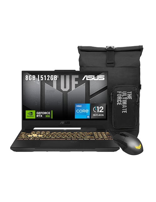 Laptop gamer Asus TUF Gaming F15 15.6 pulgadas Full HD Intel Core i5 NVIDIA GeForce RTX 3050 8 GB ram 512 GB SSD
