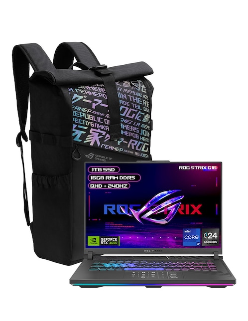 Laptop gamer Asus Rog Strix G16 16 pulgadas wqxga Intel Core i9 NVIDIA Geforce RTX 4060 16 GB RAM 1 TB SSD