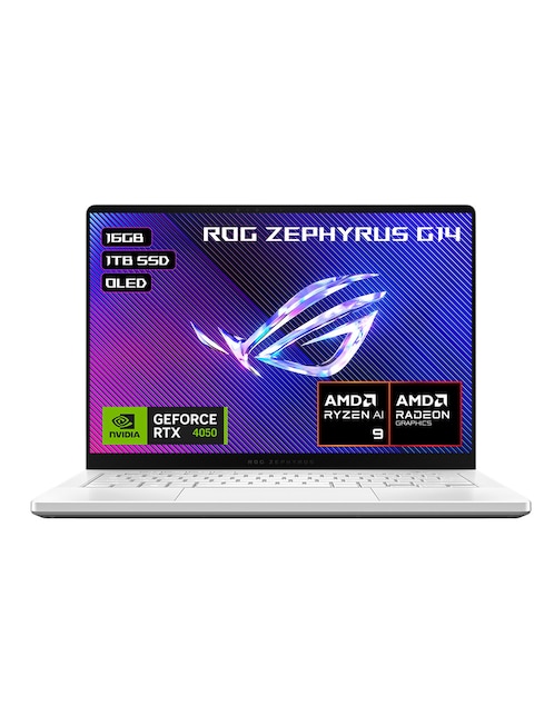 Laptop gamer Asus Rog Zephyrus G14 14 pulgadas 3k AMD Ryzen 9 NVIDIA Geforce RTX 4050 16 GB RAM 1 TB SSD