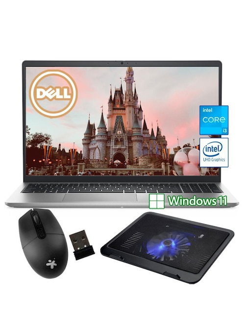Laptop Dell Inspiron 15 3520 15.6 Pulgadas Full HD Intel Core i3 Intel UHD Graphics 16 GB RAM 512 GB SSD + Base Enfriadora + Mouse