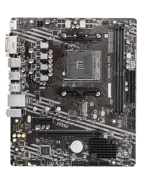 Tarjeta madre MSI A520M-A Pro con procesador AMD