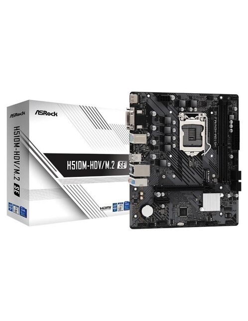 Tarjeta madre Asrock h510m-hdv/m.2 se con procesador Intel