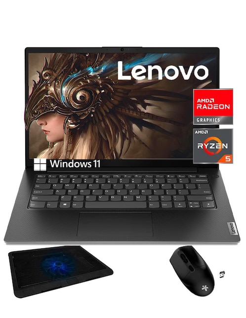 Laptop Lenovo V14 G4 + kit 14 pulgadas Full HD AMD Ryzen 5 AMD Radeon 16 GB RAM 256 GB SSD