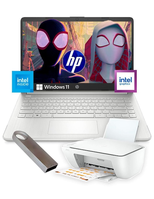 Laptop HP 14-DQ0518LA + KIT 14 pulgadas HD Intel Celeron Intel UHD 600 4 GB RAM 128 GB SSD
