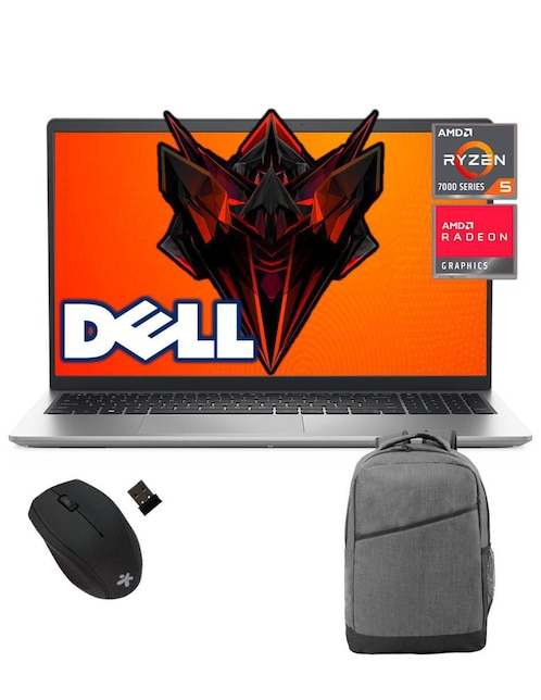 Laptop Dell 3535 15.6 pulgadas Full HD AMD Ryzen 5 AMD Radeon 8 GB RAM 512 GB SSD + mochila + mouse