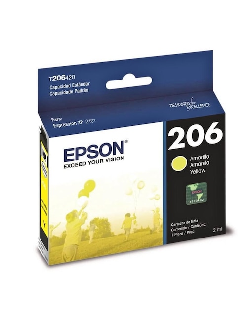 Cartucho tinta original Epson T206 amarillo
