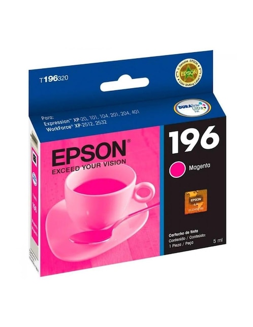 Cartucho tinta original Epson T196 magenta