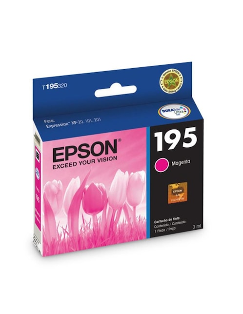 Cartucho tinta original Epson T195 magenta