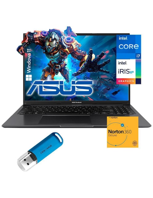 Laptop ASUS Vivobook F1605ZA 16 pulgadas HD Intel Core i7 Intel Iris Xe 16 GB RAM 512 GB SSD