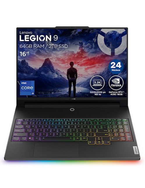 Laptop gamer Lenovo 83G0002SLM 16 pulgadas 3k Intel Core i9 NVIDIA GeForce RTX 4090 64 GB RAM 2 TB SSD