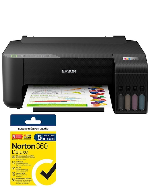 Impresora profesional Epson Ecotank L1250 de inyección de tinta inalámbrica a color