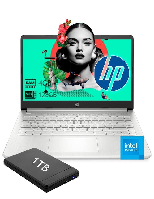 Laptop HP 14-DQ0518LA 14 Pulgadas HD Intel Celeron Intel UHD 600 4 GB RAM 128 GB SSD