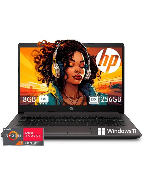 Laptop HP 240 G9 14 Pulgadas HD AMD Ryzen 3 AMD Radeon 8 GB RAM 256 GB SSD