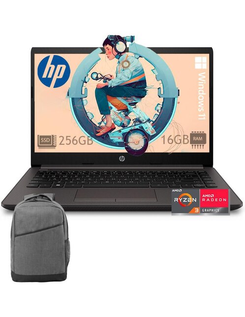 Laptop HP 245 G9 14 pulgadas HD AMD Ryzen 3 AMD Radeon 16 GB RAM 256 GB SSD