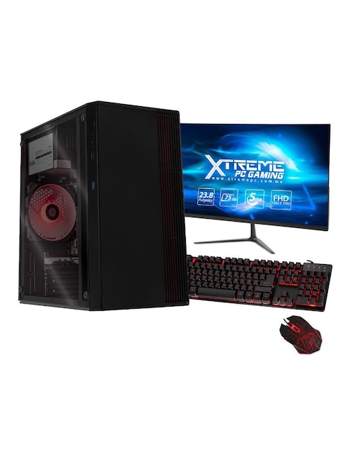 Computadora gamer Xtreme PC Gaming xtacr516gbrenoirmfb 23.8 pulgadas Full HD AMD Ryzen 5 AMD Radeon Graphics 16 GB RAM 500 GB SSD