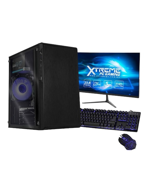 Computadora gamer Xtreme PC Gaming xtacr516gbrenoirmpb 23.8 pulgadas Full HD AMD Ryzen 5 AMD Radeon Graphics 16 GB RAM 500 GB SSD