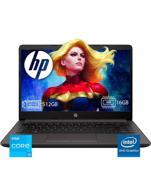 Laptop HP 240 G9 14 pulgadas HD Intel Core i3 Intel UHD 16 GB RAM 512 GB SSD