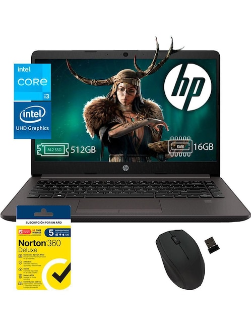 Laptop HP 240 G9 14 pulgadas HD Intel Core i3 Intel UHD 16 GB RAM 512 GB SSD