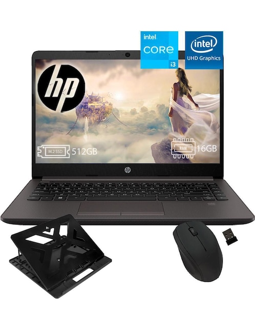 Laptop HP 240 G9 14 pulgadas HD Intel Core i3 Intel UHD 16 GB RAM 512 GB SSD