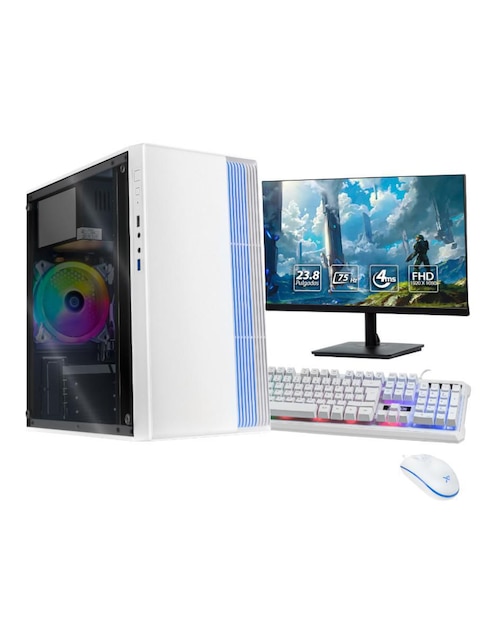 Computadora Gamer Xtreme PC Gaming XTACR516GBRENOIRMW 23.8 pulgadas Full HD AMD Ryzen 5 AMD Radeon Graphics 16 GB RAM 500 GB SSD