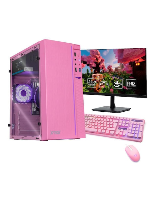 Computadora Gamer Xtreme PC Gaming XTPCR516GBRENOIRMXP 23.8 pulgadas Full HD AMD Ryzen 5 AMD Radeon Graphics 16 GB RAM 500 GB SSD