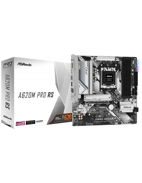 Tarjeta madre Asrock A620M Pro RS con procesador AMD
