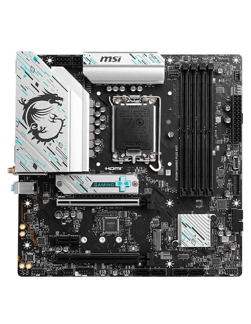 Tarjeta madre MSI B760M Gaming Plus Wifi con procesador Intel