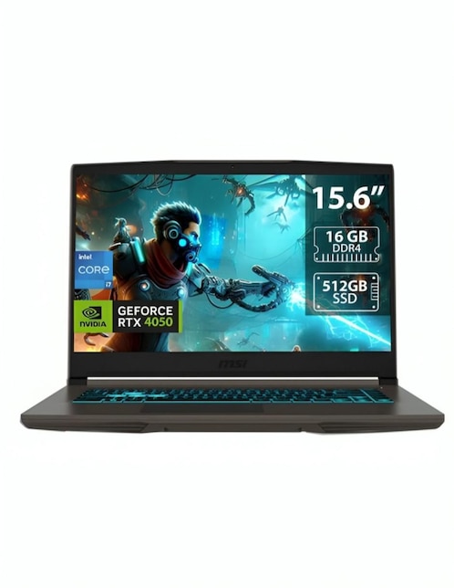 Laptop gamer MSI RV8-00002 15.6 pulgadas HD Intel Core i7 NVIDIA GeForce RTX 4050 16 GB RAM 512 GB SSD