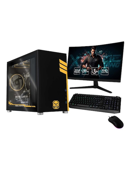 Computadora Gamer Xtreme PC Gaming XTTUFR516GB4060MCB 23.8 pulgadas Full HD AMD Ryzen 5 NVIDIA GeForce RTX 4060 16 GB RAM 1 TB SSD