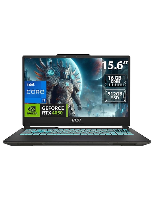 Laptop Gamer MSI Cyborg 15 15.6 pulgadas Full HD Intel Core i7 NVIDIA GeForce RTX 4050 16 GB RAM 512 GB SSD