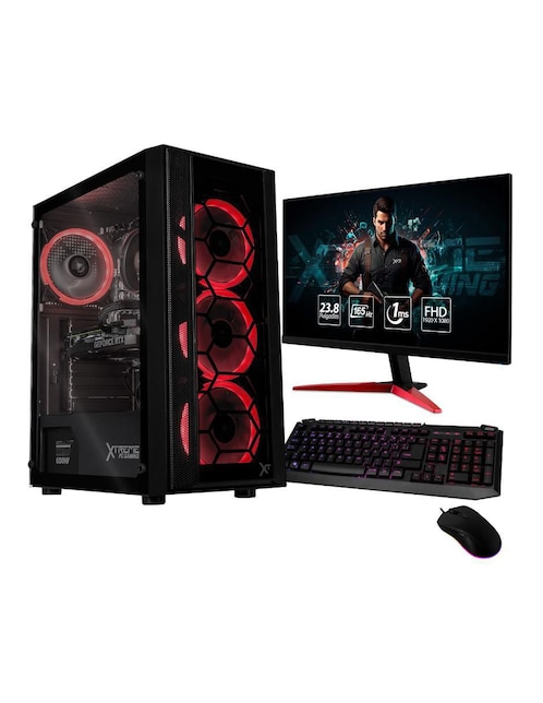 Computadora gamer Xtreme PC Gaming XTPCR516GB4060MKB 23.8 pulgadas Full HD AMD Ryzen 5 NVIDIA GeForce RTX 4060 16 GB RAM 1 TB SSD