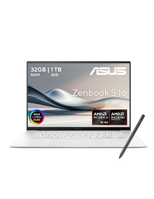 Laptop thin & light Asus Zenbook S 16 16 pulgadas 3K AMD Ryzen AI 9 AMD Radeon 32 GB RAM 1 TB SSD