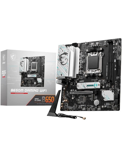 Tarjeta madre MSI B650M Gaming WiFi con procesador AMD