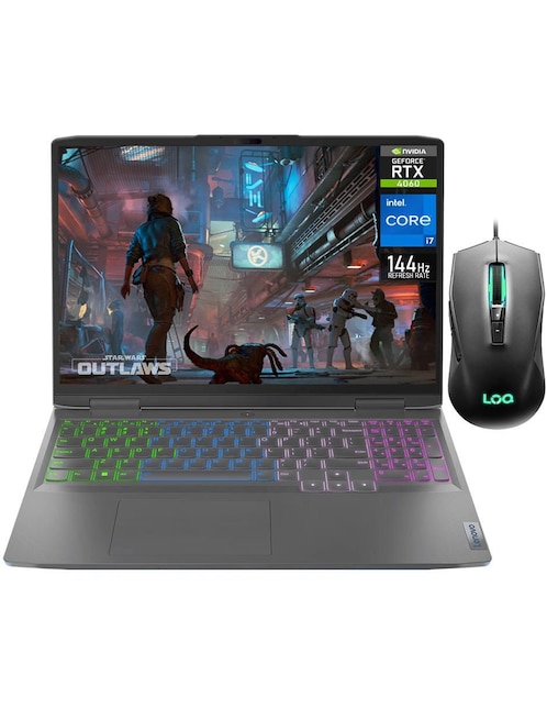 Laptop gamer Lenovo Loq 16IRH8 16 pulgadas WUXGA Intel Core i7 NVIDIA GeForce RTX 4060 16 GB RAM 1.5 TB SSD