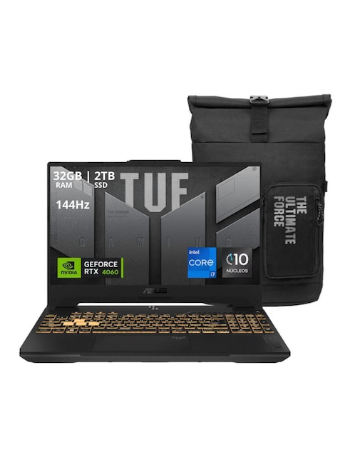 Laptop Gamer ASUS TUF Gaming F15 15.6 pulgadas Full HD Intel Core i7 NVIDIA GeForce RTX 4060 32 GB RAM 2 TB SSD