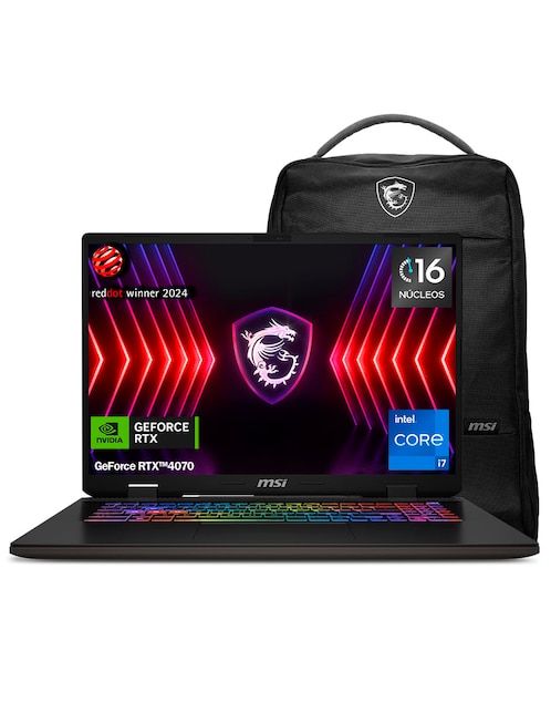 Laptop gamer Msi Sword 17 HX B13VGKG-253MX 17 pulgadas Full HD+ Intel Core i7 NVIDIA GeForce RTX 4070 16 GB RAM 1 TB SSD