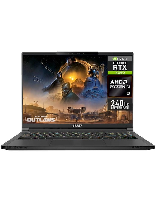 Laptop gamer Msi Stealth A16 AI+ 16 pulgadas QHD+ AMD Ryzen AI 9 NVIDIA GeForce RTX 4060 32 GB RAM 1 TB SSD